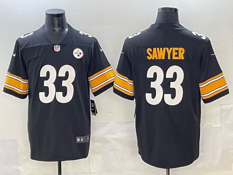 Men Pittsburgh Steelers #33 Sawyer Black Nike 2025 Limited NFL Jersey style 01->boston red sox->MLB Jersey